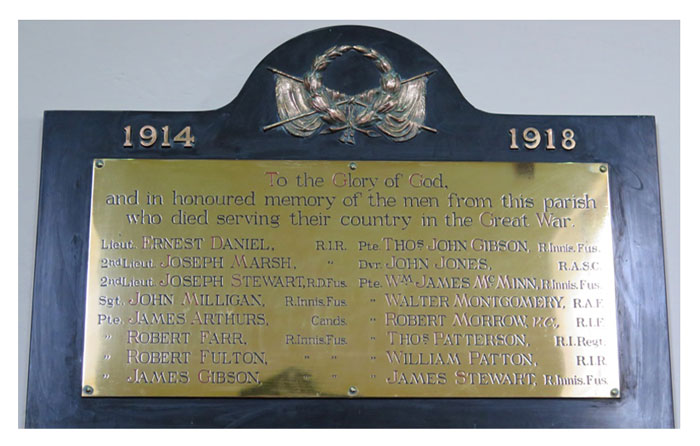 Newmills Chuch of Ireland WW1 Memorial