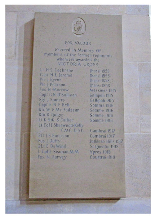 V.C. Memorial Plaque, St Anne's Cathedral, Belfast