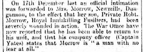 Mid Ulster Mail dated 2nd December 1916