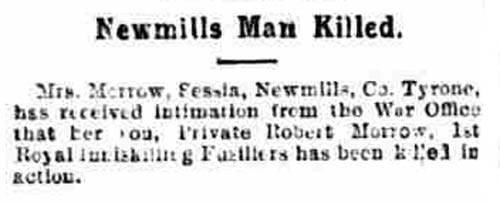 Mid Ulster Mail dated 22nd May 1915